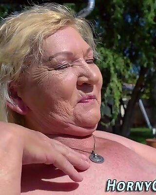 Mature granny sucking