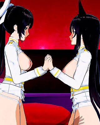 Azur Lane - Atago și Takao 3D hentai sex în trei
