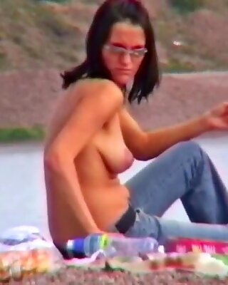 Martina Topless on a Lake