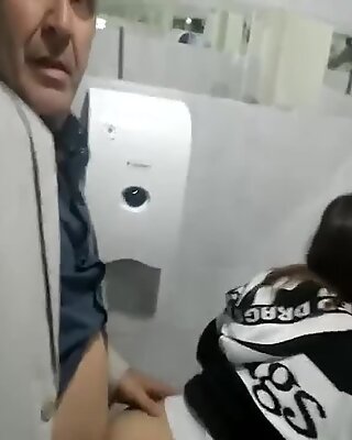 Fucking Slutty Wife On A Public Toilet