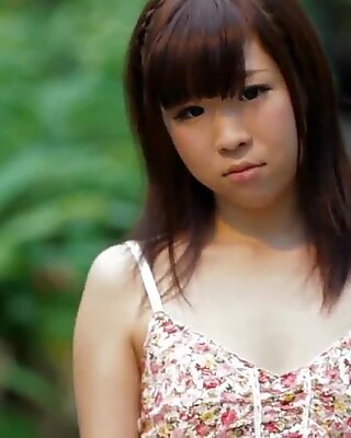 Shy Japanese teen angel first time erotic outdoor tease