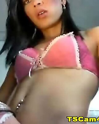 Sexet asiatisk shemale på webcam